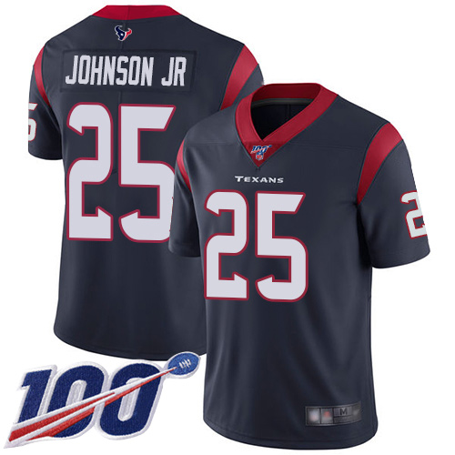 Houston Texans Limited Navy Blue Men Duke Johnson Jr Home Jersey NFL Football 25 100th Season Vapor Untouchable